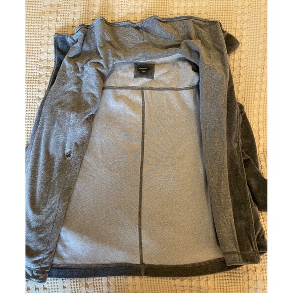 Eddie Bauer Jacket Women’s Velour Zipper Grey Plus Size XL Unique Side Zipper - Picture 8 of 10